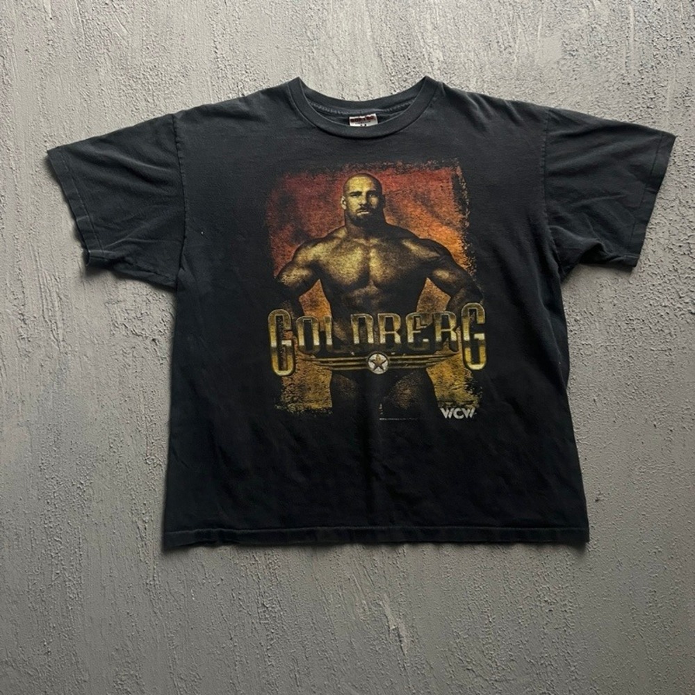 Vintage Goldberg Shirt XL Black 1990s Wrestling WWE WCW
